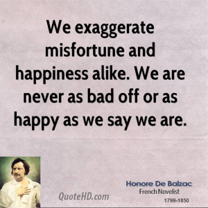 Honore de Balzac Happiness Quotes