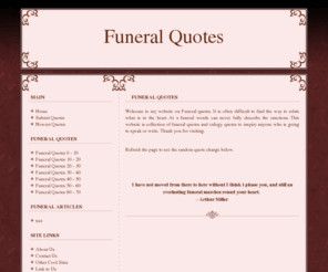 quotes.com: Funeral QuotesFuneral quotes is a source for famous, bible ...