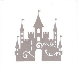 Princess Castle Silhouette Wall Art Sticker Present Gift Little Girls ...