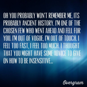 Jann Arden Insensitive. Mood music of the day.