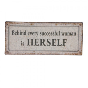 woman is herself' Metal sign £9.95 #gift #quote #inspirational ...