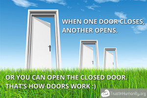 Inspiring Quote - No Door is Closed Forever