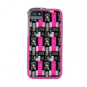 Girly Quotes Quilted iPhone 5 Case