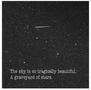 Stars, graveyard, quote