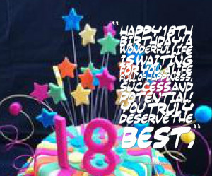 Happy 18th Birthday Wishes Quotes 18th birthday quotes