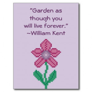William Kent Garden Quote Postcard