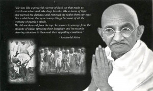 Card recognizing Gandhi as the Man of the Millineum. The Dandi March ...