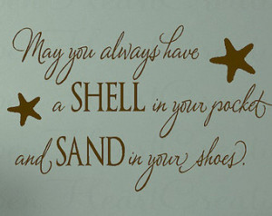 ... Wall Decal - Beach Nautical Vinyl Wall Quote Saying 22H X 36W QT0255