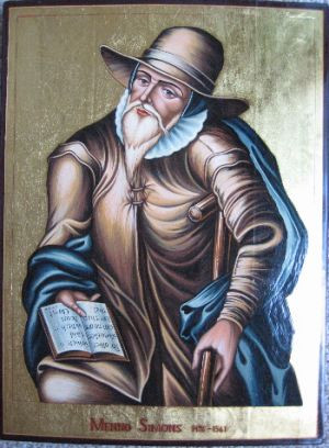 Icon of Menno Simons by Graber Designs