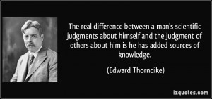 The real difference between a man's scientific judgments about himself ...