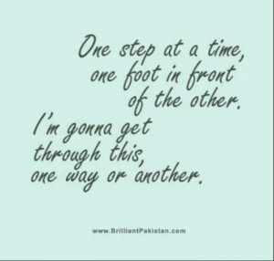 One step at a time