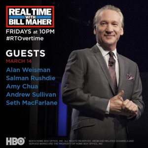 ... bill maher for friday march 14 2014 real time with bill maher airs