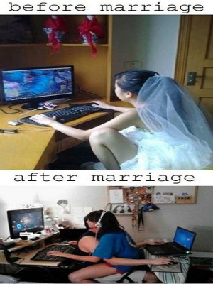 When girl gamer gets married..