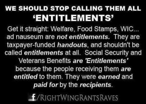 of an entitlement program would be the federal food stamp program ...