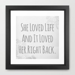 ... Life Framed Art Print by Jeans and Tees and Travel and Cakes - $32.00