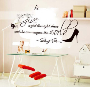 Marilyn Monroe Quote Shoes Vinyl Removable Home Decor Decoration ...