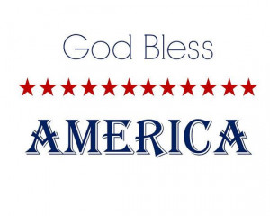 God Bless America print, patriotic quote print, 4th of July printable ...