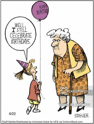 Birthday Cartoons About Being Old
