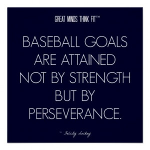 Baseball #Quote 8: Perseverance for Success #Poster