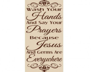 ... Jesus and Germs are Everywhere Quote Wall Sticker Decal 12