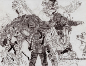 Gears Of War 3 Locust Drawings