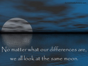 We All Look at the Same Moon – So What?