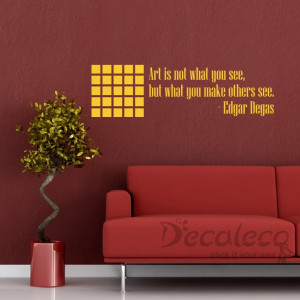 Art Quote Edgar Degas (Optical Illusion) - This decal combines a quote ...