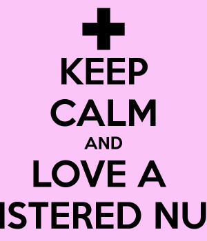 Registered Nurse Logo Pink Love a registered nurse