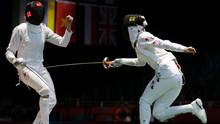 ... epee fencing round of 32 match at the 2012 Summer Olympics, Monday