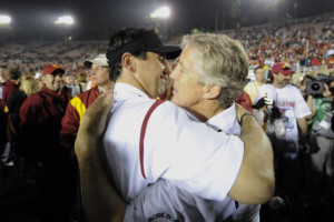 Pete Carroll dishes on Steve Sarkisian in Wednesday's talk at USC.