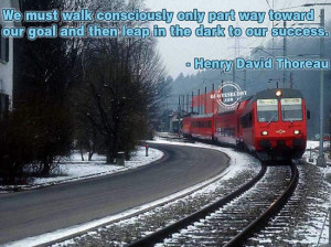 ... Only Part Way Toward Our Goal And Then Leap In The Dark To Our Success