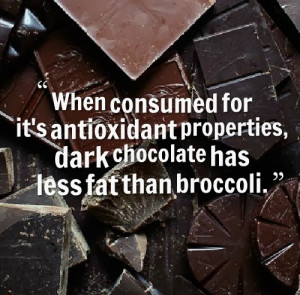 ... consumed for it',s antioxidant properties, dark chocolate has less f