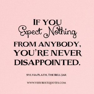 expectation quotes, expect nothing quotes