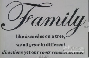 Family Like Branches On A Tree .. Wall Sticker Vinyl wall quotes love ...