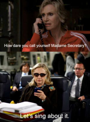 Sue-Sylvester-Glee-texting-Hillary-Clinton.-glee-sue-funny-humor ...