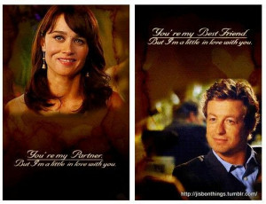 the mentalist! jane and lisbon love!! This will eventually be a thing ...