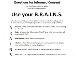 Questions for informed consent