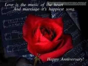 Love is the music of the heart and marriage its happiest song