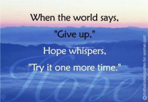 When The World Says Give Up