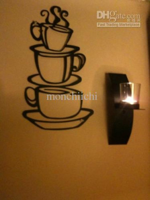 Coffee House Cup Java Silhouette ... Wall Sticker Vinyl wall quotes ...