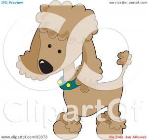 royalty free rf clipart illustration of a dog in green clothes