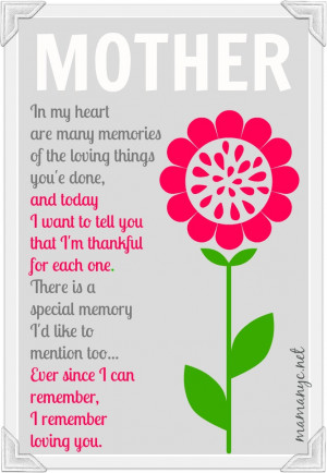 Cute Mother Day Poems for Moms