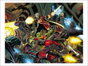 Guardians Of The Galaxy #1 Group: Rocket Raccoon Star-Lord and Quasar