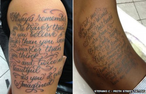 Script has always had a following in the tattoo subculture - 