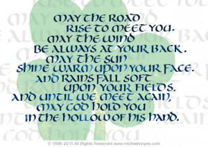 Irish Blessing, Calligraphy Art Plaques, Inspirational Gifts