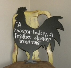 Wooden rooster chalkboard 24 x 20 inches by sERINasCustomShop, $37.00