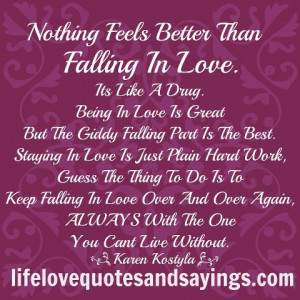 Nothing Feel Better than Falling In Love ~ Being In Love Quote