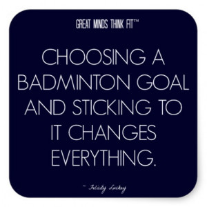 Badminton Quote 3: Goals for Success Sticker