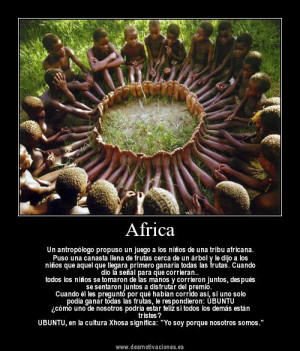 Ubuntu significa “Soy porque nosotros somos” viene de la cultura ...