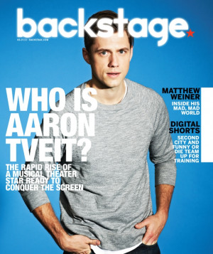 Aaron Tveit On the Cover of Backstage This Week!